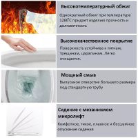 Унитаз компакт Ceruttispa Orlter CT9867 с бачком и сиденьем Микролифт — фото 6, Напольные унитазы