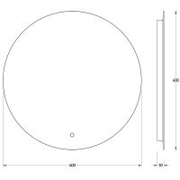 Товар: Зеркало Evoform Ledshine d60 BY 2653 с подсветкой 15 W - сенсорный выключатель - теплый белый свет - фото 6 Зеркало Evoform Ledshine d60 BY 2653 с подсветкой 15 W - сенсорный выключатель - теплый белый свет — фото 6, Мебель для ванной
