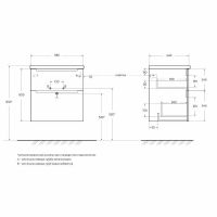 Тумба под раковину BelBagno Etna-H60 60 ETNA-H60-600-2C-SO-RW-P подвесная Rovere Moro — фото 9, Тумбы под раковину