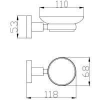 Мыльница Rav Slezak Colorado COA0300SM Бронза — фото 2, Мыльницы