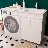 Тумба с раковиной Эстет Barcelona Luxe 120 R ФР-00007066 Белая — фото 1, Тумбы с раковиной