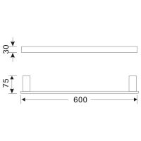 Полотенцедержатель Orans P-7204 7204000 Черный матовый — фото 2, Полотенцедержатели