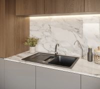 Товар: Кухонная мойка Domaci Бьелла DMC-24 GWS-24-308 Черная - фото 4 Кухонная мойка Domaci Бьелла DMC-24 GWS-24-308 Черная — фото 4, Кухонные мойки