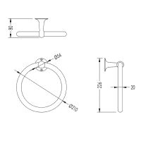 Кольцо для полотенец Devon&Devon New York NY107CR Хром — фото 2, Полотенцедержатели