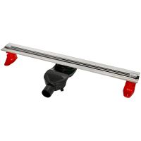 Душевой лоток Berges Super Slim 800 090154 с решеткой Хром матовый — фото 1, Душевые лотки