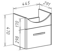 Тумба под раковину Bellezza Анкона 50 4639606090014 подвесная Белая — фото 5, Тумбы под раковину