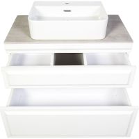 Тумба с раковиной Orange Modi 75 Modi-75TU+RA подвесная Белая — фото 4, Тумбы с раковиной