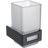 Стакан для зубных щеток Boheme Q 10944-CR-B Черный Хром — фото 1, Мыльницы