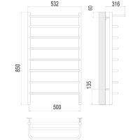 Товар: Электрический полотенцесушитель Terminus Полка П8 500х850 4670078524836 с полкой Хром - фото 5 Электрический полотенцесушитель Terminus Полка П8 500х850 4670078524836 с полкой Хром — фото 5, Электрические полотенцесушители