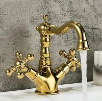 Товар: Смеситель для раковины Gappo G89-6 G1389-6 Золото - фото 2 Смеситель для раковины Gappo G89-6 G1389-6 Золото — фото 2, Смесители