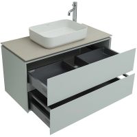 Тумба под раковину Allen Brau Infinity 100 1.21003.PWM подвесная Папирус матовый — фото 16, Тумбы под раковину