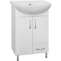 Тумба под раковину Style Line Эко Стандарт 10 Ладога 50 Белый глянец — фото 1, Мебель для ванной