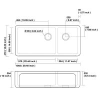Кухонная мойка Kerasan Hannah Oxfordshire 100 543001 Белая — фото 3, Кухонные мойки