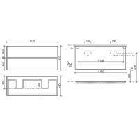 Тумба под раковину Sancos Urban 120 UR120-2EG подвесная Дуб Галифакс натуральный — фото 17, Тумбы под раковину
