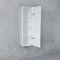 Шкаф пенал Jorno Stone 33 Stn.04.120/P/W/JR подвесной Белый — фото 3, Пеналы для ванной комнаты