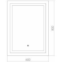 Зеркало Azario Рига 60 ФР-00001378 с подсветкой с сенсорным выключателем — фото 3, Зеркала в ванную комнату