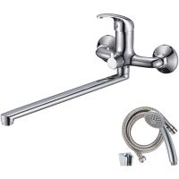 Смеситель для ванны WesnaArt Listok LIS01-320 универсальный Хром — фото 1, Смеситель для ванны