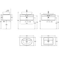 Консоль под раковину Kerama Marazzi Plaza Next 80 PL.N.80.02\BLK.M Черная матовая — фото 4, Консоли для раковины
