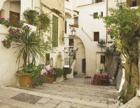 Фреска Ortograf Городской пейзаж 4197 Фактура бархат FX Флизелин (3,5*2,7) Бежевый/Зеленый, Город/Деревья — фото 2, Фрески