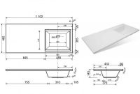 Раковина Эстет Даллас 110 R ФР-00001668 с местом под стиральную машину Белая — фото 5, Раковины на стиральную машину