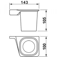 Стакан для зубных щеток Art&Max Gina AM-G-2731-Nr Черный — фото 3, Мыльницы