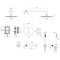 Товар: Душевая система Aquatek Бетта AQ1173MB Черная матовая - фото 9 Душевая система Aquatek Бетта AQ1173MB Черная матовая — фото 9, Встраиваемые душевые комплекты