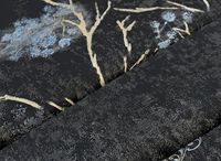 Обои Emiliana Parati Damasco Reale 73418 Винил на флизелине (1,06*10,05) Черный/Голубой/Золото, Листья/Цветы — фото 2, Обои для стен