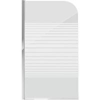 Шторка на ванну Grossman 80 GR-100P Хром стекло с узором — фото 2, Шторки для ванной распашные