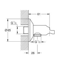 Шланговое подключение Grohe Sena 26333000 Хром — фото 5, Душевое оборудование. Душевая программа