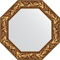 Зеркало Evoform Octagon 69х69 BY 3830 в багетной раме - Византия золото 99 мм — фото 1, Мебель для ванной