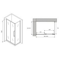 Товар: Душевой уголок Abber Schwarzer Diamant 100x85 AG30100H-S85 профиль Хром стекло прозрачное - фото 5 Душевой уголок Abber Schwarzer Diamant 100x85 AG30100H-S85 профиль Хром стекло прозрачное — фото 5, Прямоугольные душевые уголки