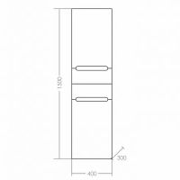 Товар: Шкаф пенал СанТа Лондон 40 подвесной Белый - фото 5 Шкаф пенал СанТа Лондон 40 подвесной Белый — фото 5, Мебель для ванной
