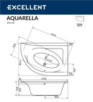 Товар: Акриловая ванна Excellent Aquarella 170x110 R WAEX.ARP17.RELAX.GL с гидромассажем - фото 8 Акриловая ванна Excellent Aquarella 170x110 R WAEX.ARP17.RELAX.GL с гидромассажем — фото 8, Ванны