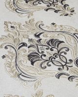 Обои Solo Casablanca SL8870-25 Винил на флизелине (1,06*10) Серый/Бежевый/Черный, Дамаск — фото 4, Обои для стен
