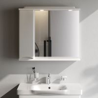 Зеркало со шкафом AM.PM Like 80 L M80MPL0801WG с подсветкой Белый — фото 1, Зеркальные шкафы в ванную