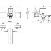 Смеситель для ванны Koller Pool Neon NN0100 Хром — фото 3, Смесители