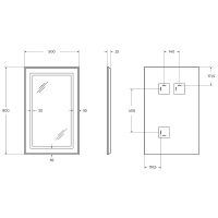 Зеркало BelBagno Kraft 50 SPC-KRAFT-500-800-SENS-AL с подсветкой Сатин с сенсорным выключателем — фото 10, Зеркала в ванную комнату