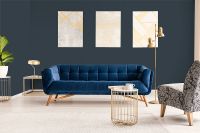 Обои Hygge 77 Colors C6 07 Флизелин (1*10,05) Синий, Однотонные — фото 2, Обои для стен