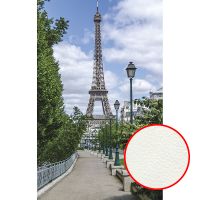 Фреска Ortograf Париж 5394 Фактура флок FLK Флизелин (1*2,7) Зеленый/Голубой, Город — фото 1, Фрески