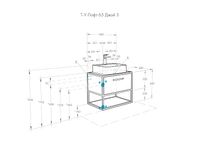 Тумба под раковину Aquaton Лофт Фабрик 65 1A242301LTDU0 подвесная Дуб эндгрейн — фото 17, Мебель для ванной