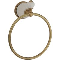 Кольцо для полотенец Migliore Olivia 17429 Бронза Белый — фото 1, Полотенцедержатели