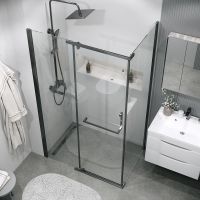 Товар: Душевая стенка Grossman Pragma 80 200.K33.03.80.42.00 профиль Графит сатин стекло прозрачное - фото 4 Душевая стенка Grossman Pragma 80 200.K33.03.80.42.00 профиль Графит сатин стекло прозрачное — фото 4, Боковые стенки