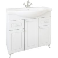 Тумба под раковину Sanflor Софи 85 С0002224 Белая матовая — фото 1, Тумбы под раковину