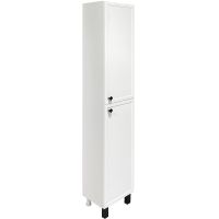 Шкаф пенал Runo Римини 35 R 00-00001253 Белый — фото 1, Пеналы для ванной комнаты