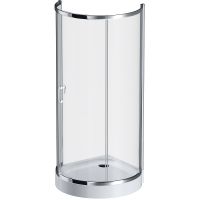 Душевой уголок AM.PM Like Round 95х95 W83G-333-095CT профиль Хром глянцевый стекло прозрачное — фото 11, Полукруглые душевые уголки