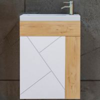 Тумба под раковину Бриклаер Кристалл 40 4627125416057 подвесная Белая — фото 1, Тумбы под раковину