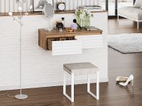 Тумба Brevita Dakota 80 DAK-009080-19-012Я подвесная Белая матовая Дуб Галифакс олово — фото 5, Мебель для ванной