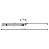 Душевой уголок Vincea Como-N 150x80 VSR-4CN8015CLB профиль Черный стекло прозрачное — фото 8, Прямоугольные душевые уголки