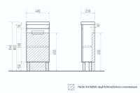 Тумба под раковину Vigo Plaza 40 tn.PLA.MIR.40.1D Белая — фото 4, Мебель для ванной