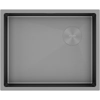 Кухонная мойка Paulmark Next-Skew 54 Uni PM885444-MG Матовый серый — фото 1, Кухонные мойки